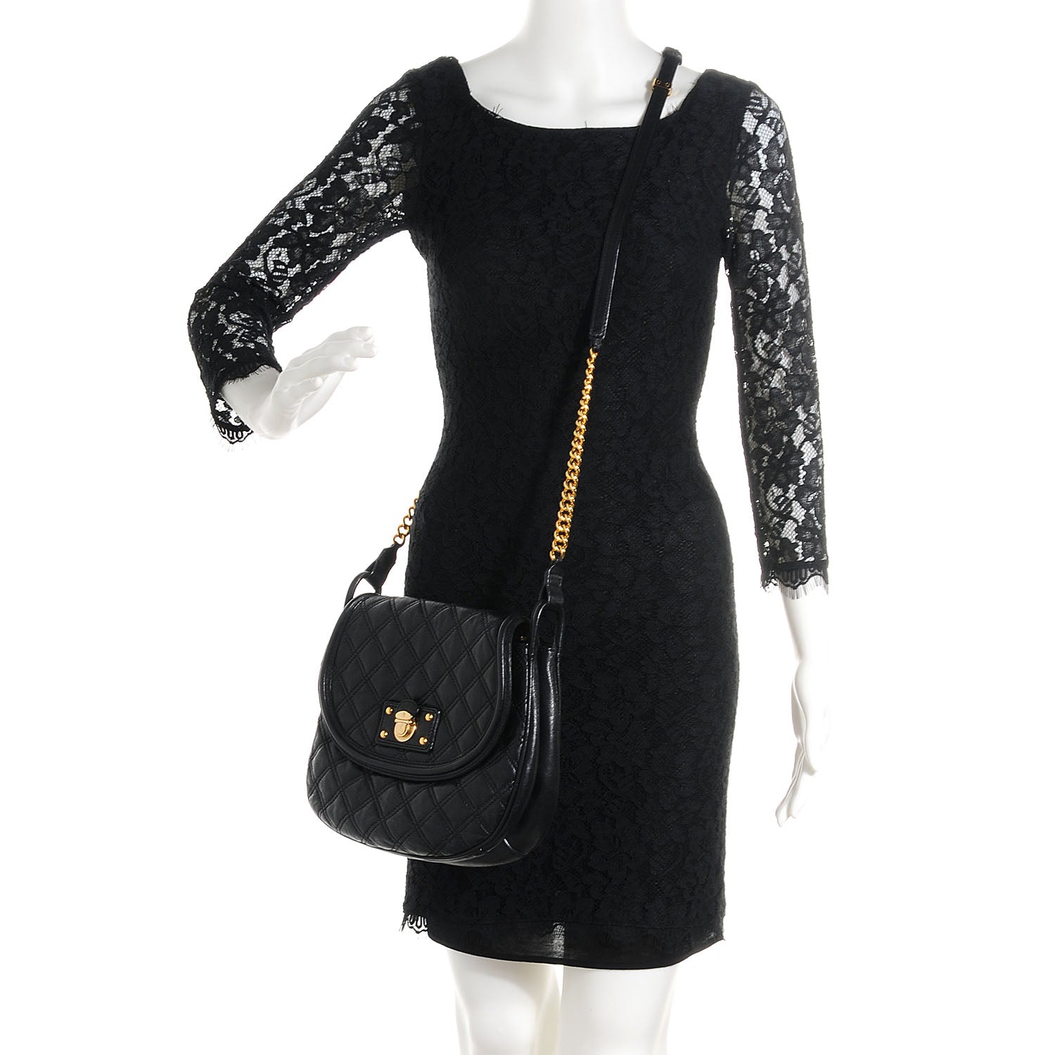 Marc Jacobs Quilted Lambskin Cooper Crossbody Bag Black 2 of 10