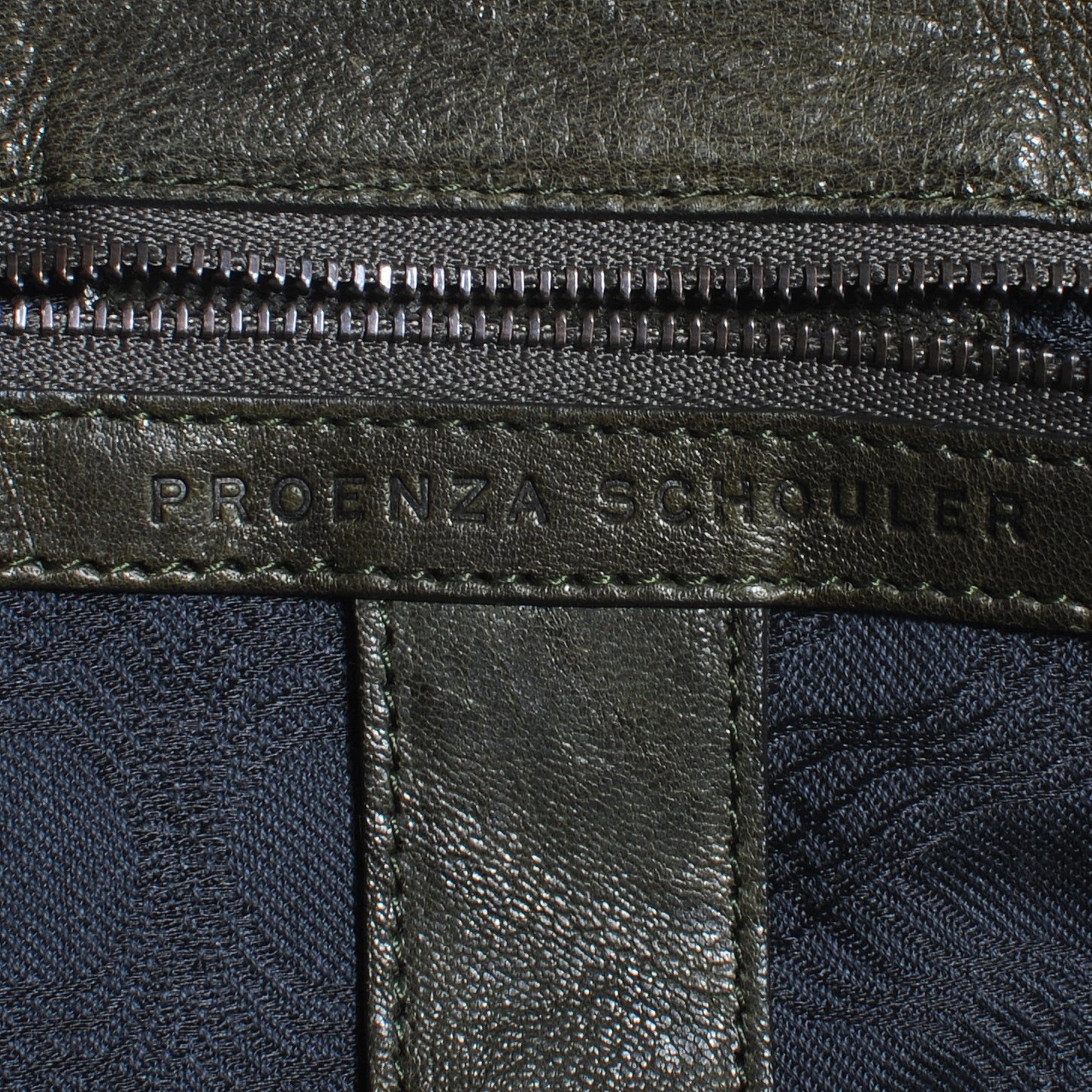Proenza Schouler Lambskin PS1 Large Satchel Military 6 of 8