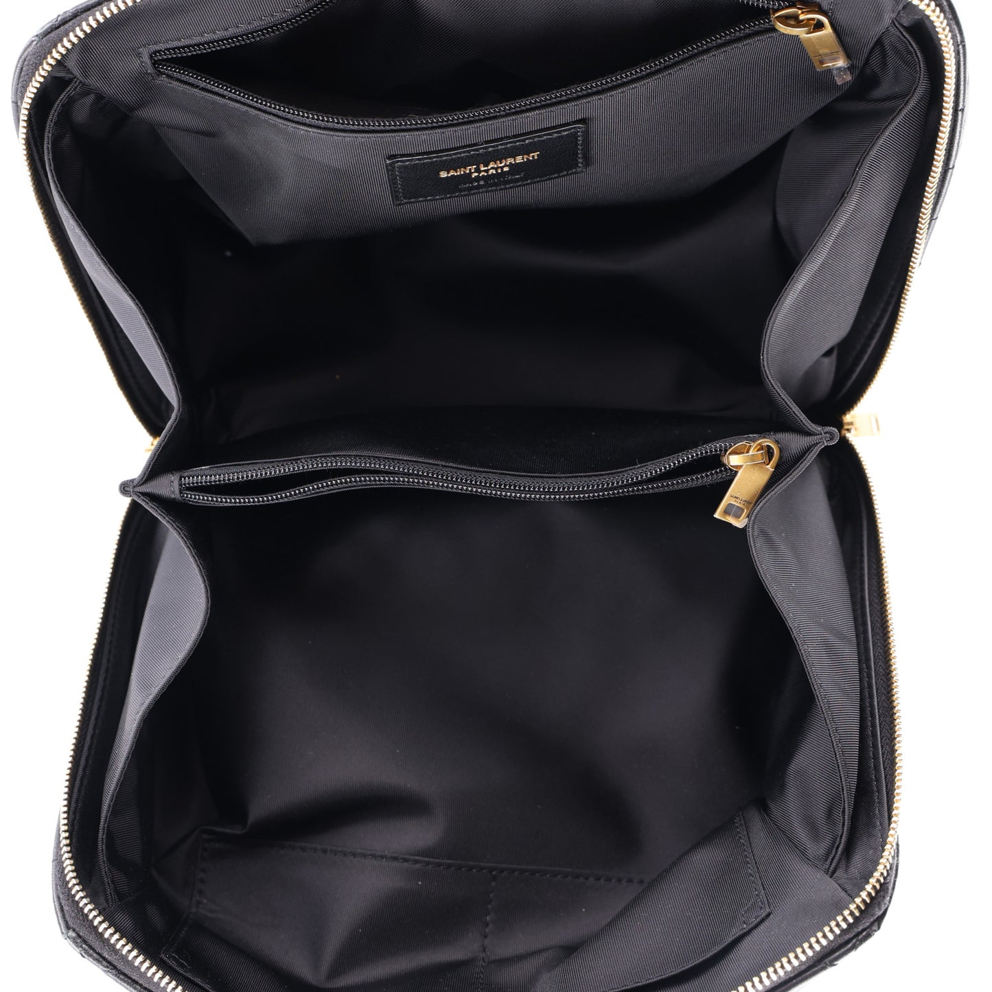 Lambskin Quilted Gaby Vanity Case Black