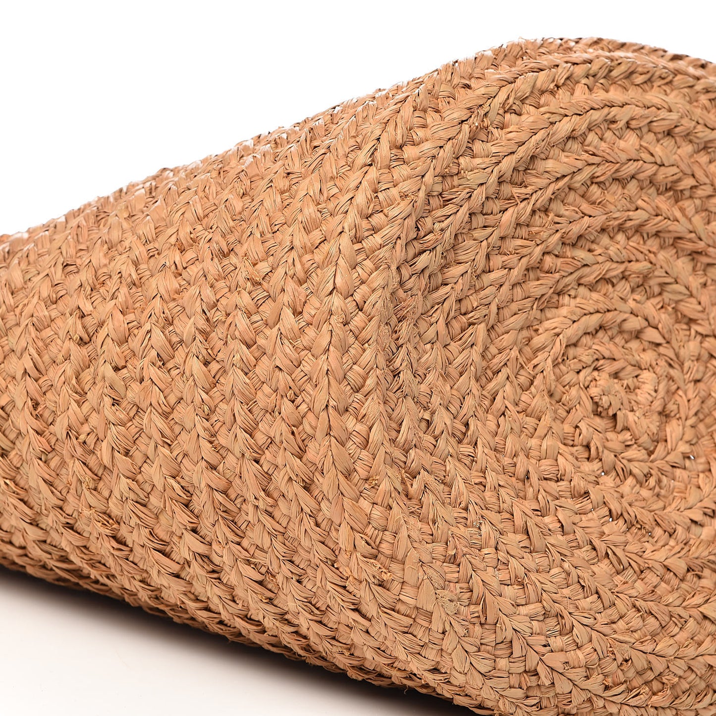 Raffia Calfskin Medium Panier Tote
