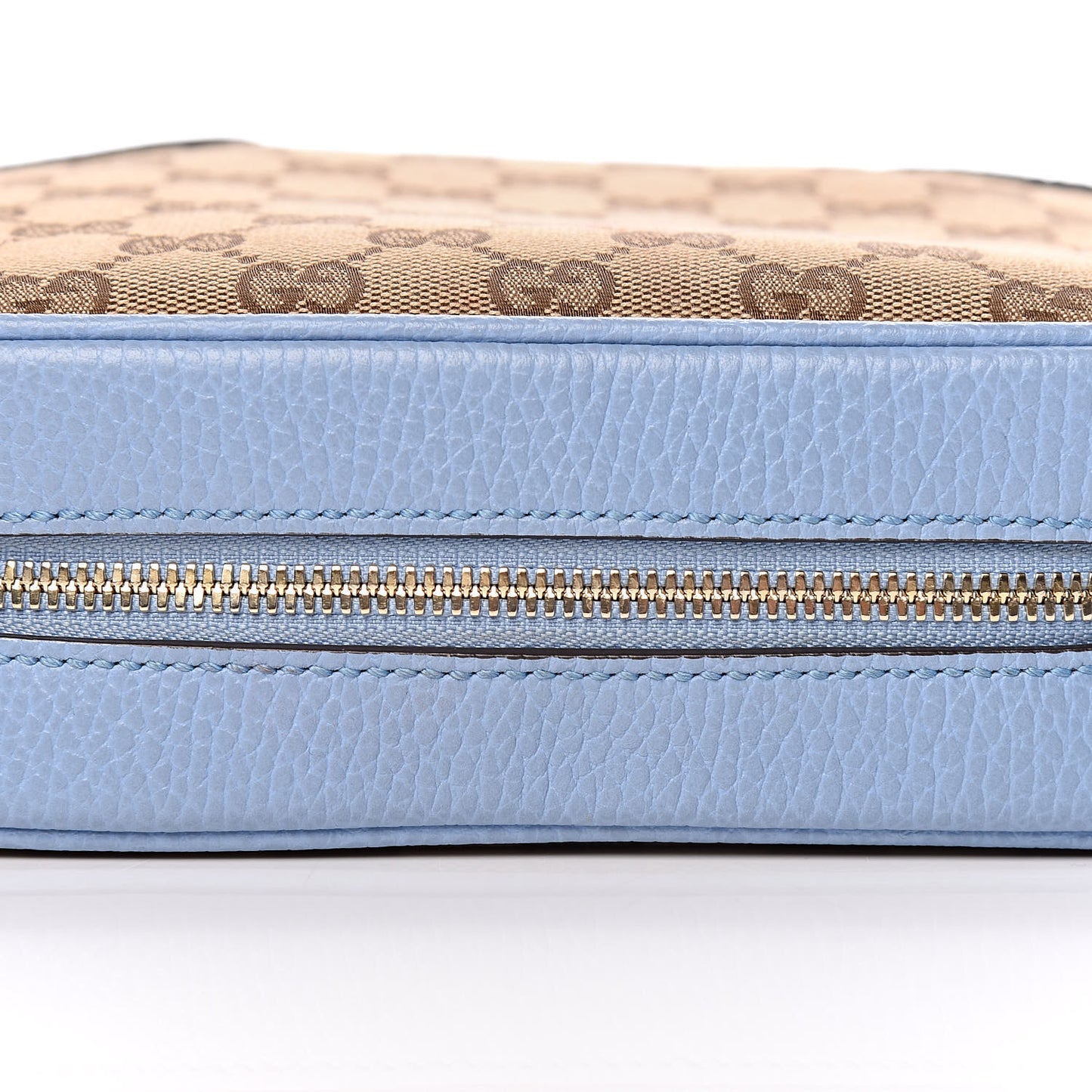 Monogram Mini Bree Messenger Bag Beige Mineral Blue