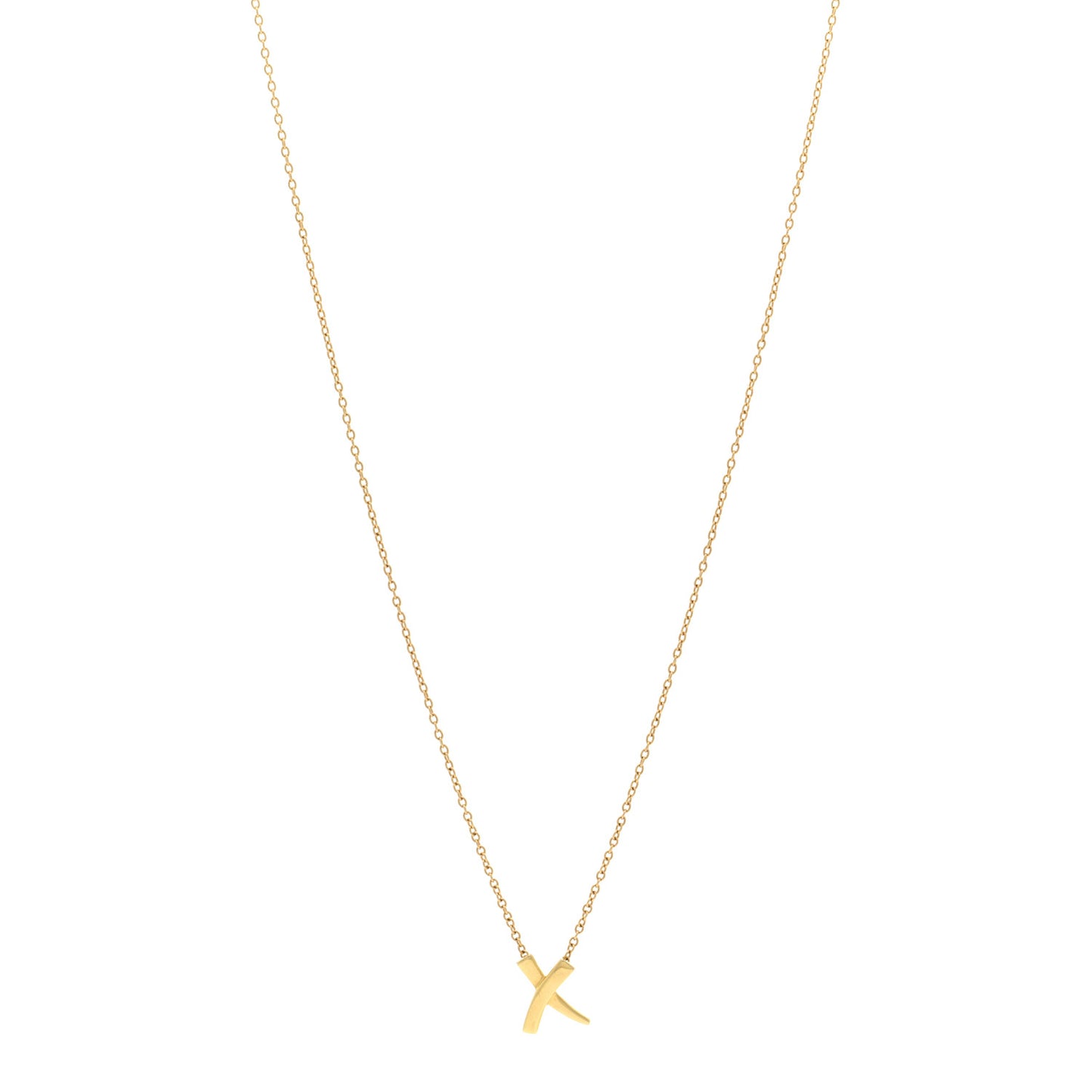 18K Yellow Gold Mini Paloma Picasso Graffiti X Pendant Necklace