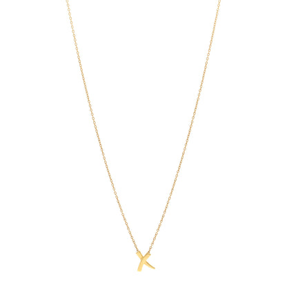 Tiffany 18K Yellow Gold Mini Paloma Picasso Graffiti X Pendant Necklace 1 of 4
