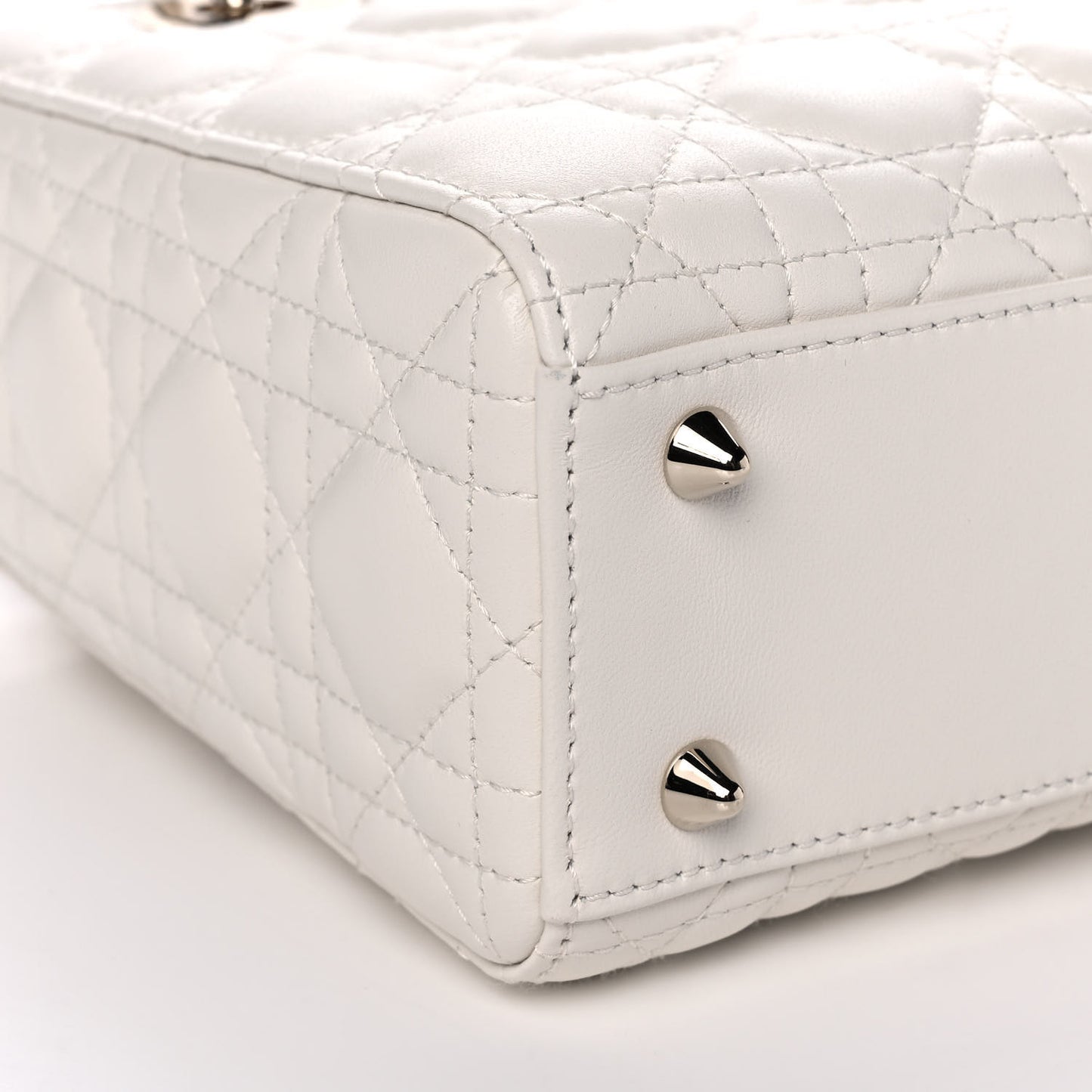 Lambskin Cannage Small My ABCDior Lady Dior White