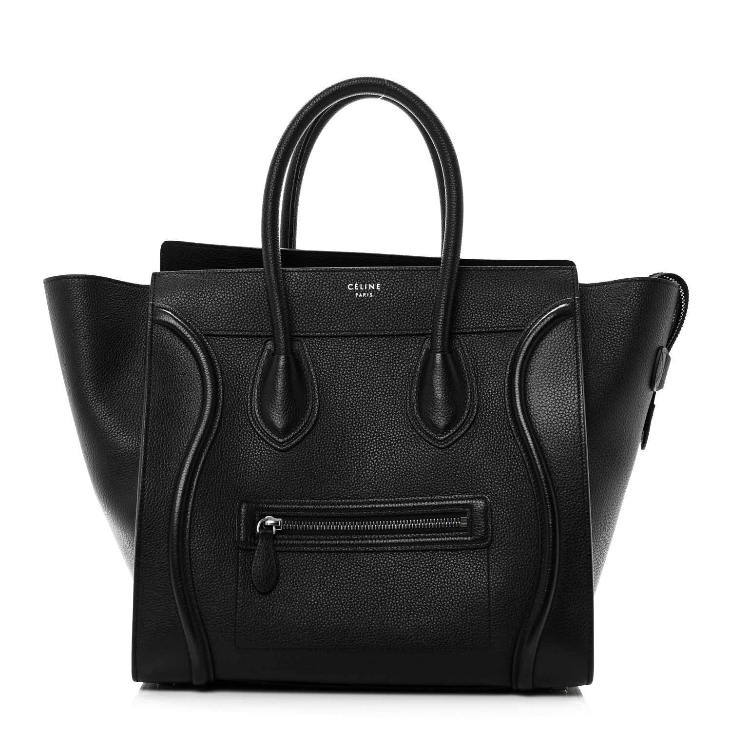 Celine Drummed Calfskin Mini Luggage Black 1 of 9