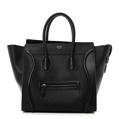 Celine Drummed Calfskin Mini Luggage Black 1 of 9