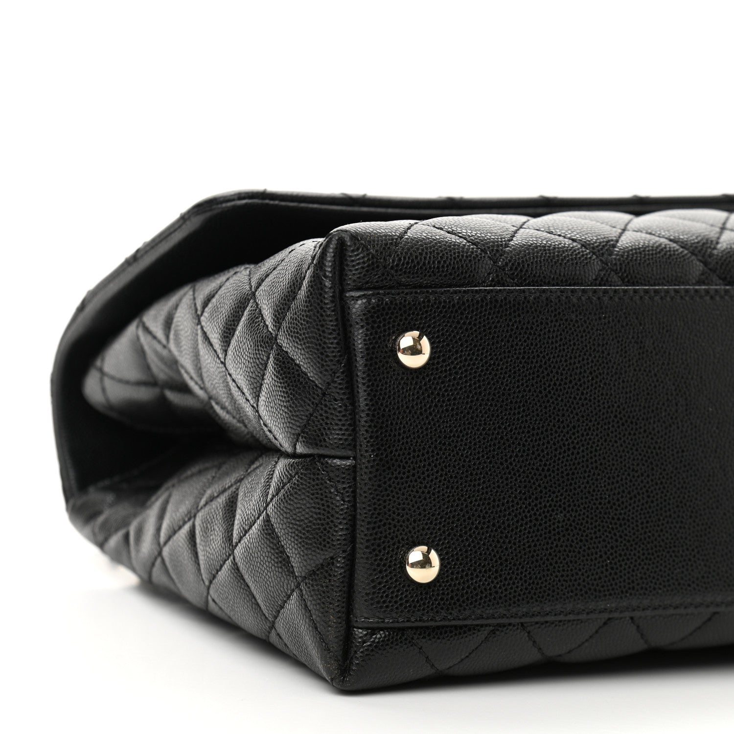 Chanel Caviar Quilted Medium Coco Handle Flap Black 7 of 8