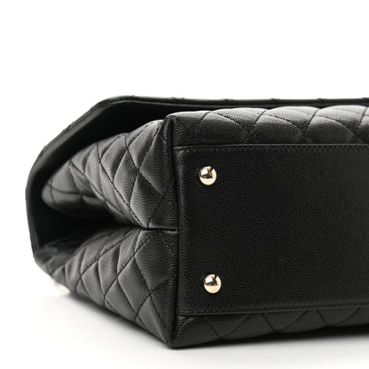 Chanel Caviar Quilted Medium Coco Handle Flap Black 7 of 8