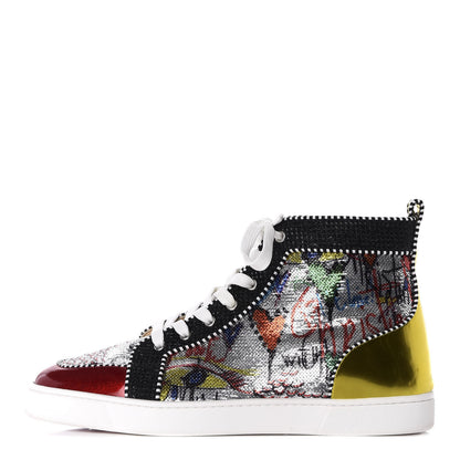 Christian Louboutin Patent Flash Paillettes Mens Rantus Orlato Sneakers 46 Version Silver 1 of 10