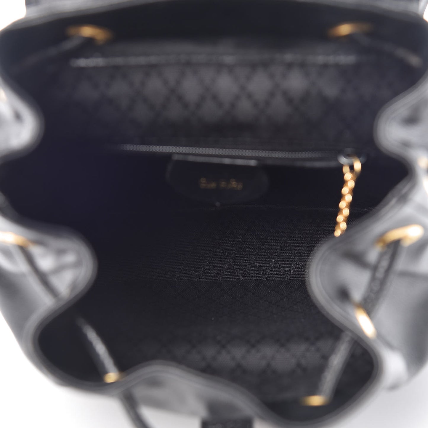 Calfskin Bamboo Backpack Black