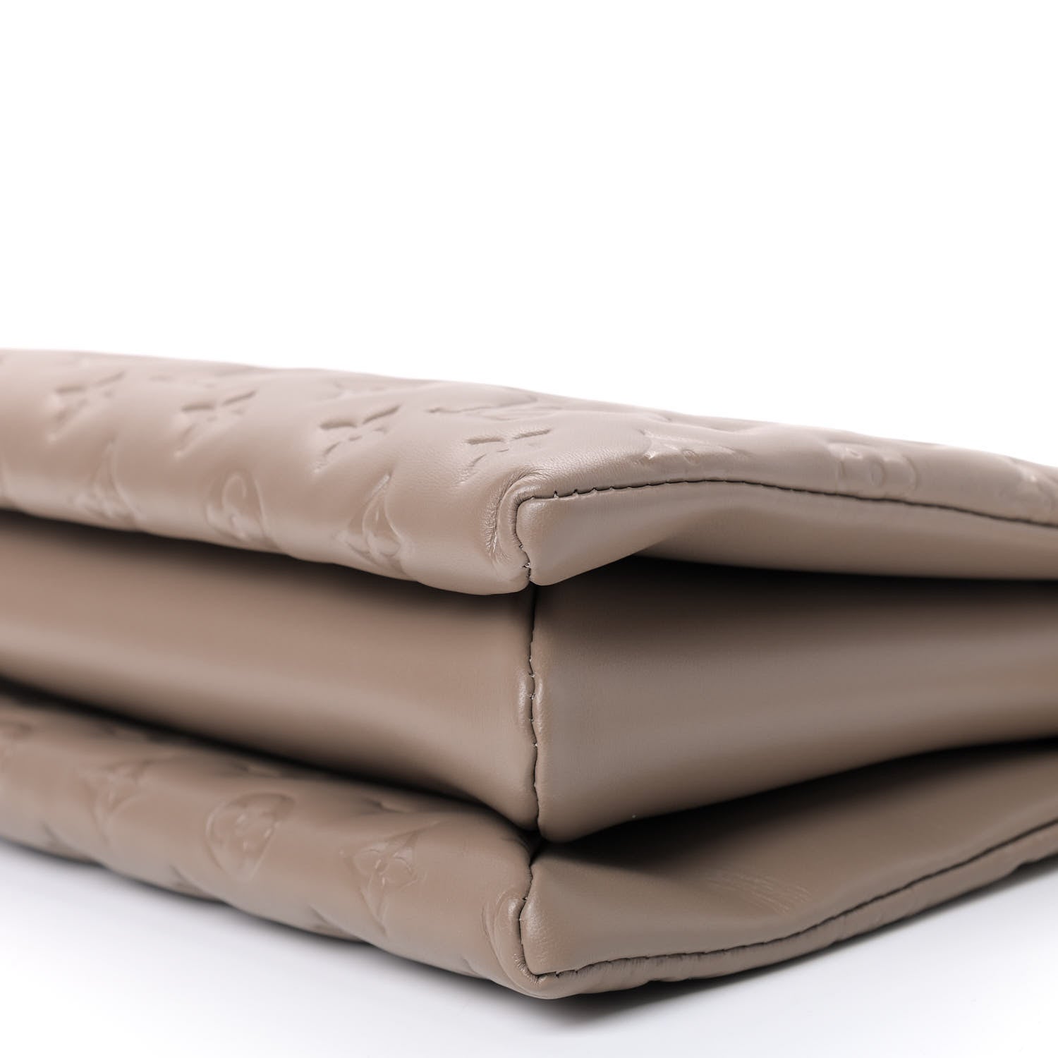 Louis Vuitton Lambskin Embossed Monogram Coussin PM Taupe 7 of 8