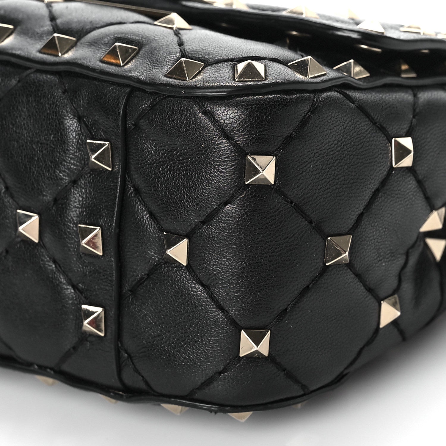 Valentino Garavani Nappa Micro Rockstud Spike Shoulder Bag Black 8 of 10