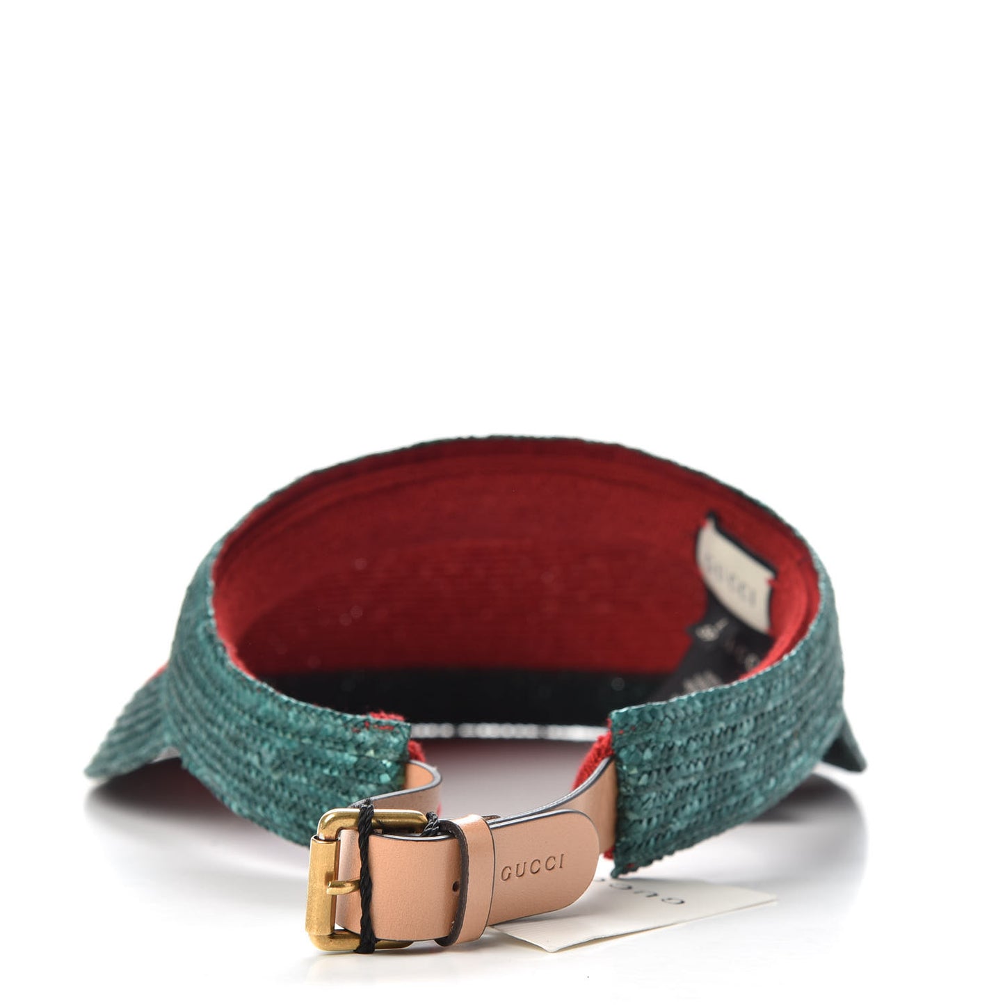 Raffia Web Visor L Green Red