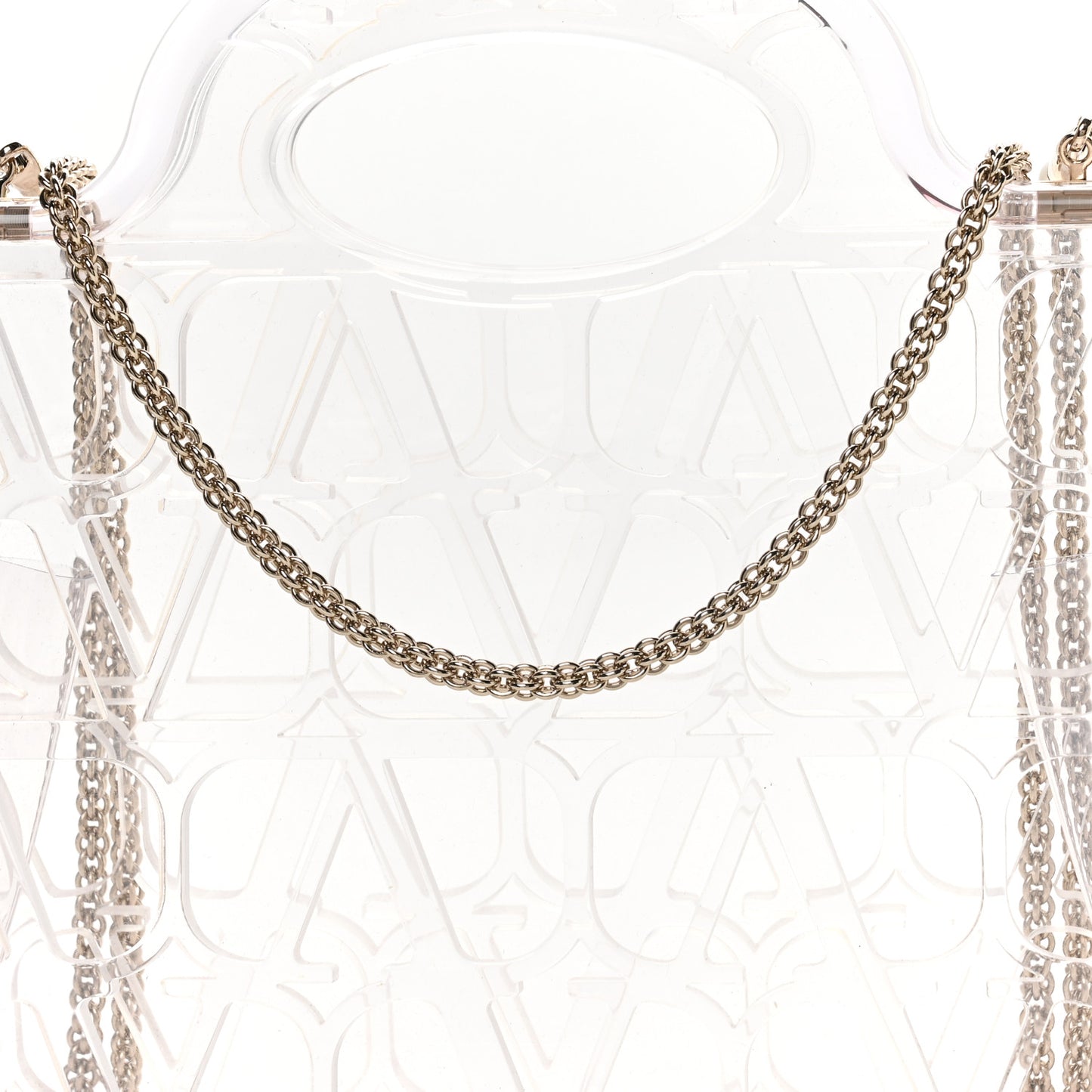Clear Acrylic Mini Le Troisieme Shopping Bag Transparente