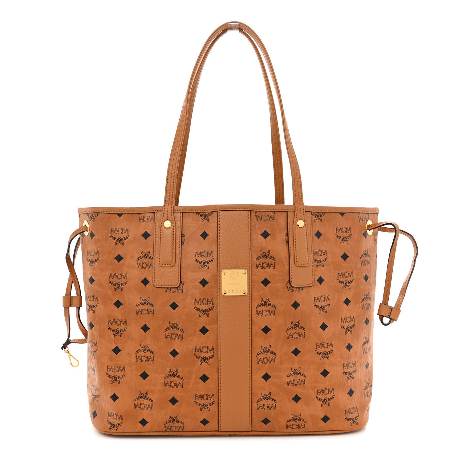 MCM Visetos Medium Liz Reversible Shopper Tote Cognac 1 of 21