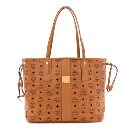 MCM Visetos Medium Liz Reversible Shopper Tote Cognac 1 of 21