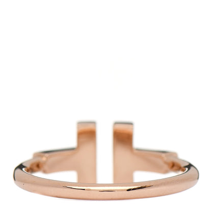 Tiffany 18K Rose Gold Diamond Mother of Pearl T Wire Ring 54 7 3 of 6