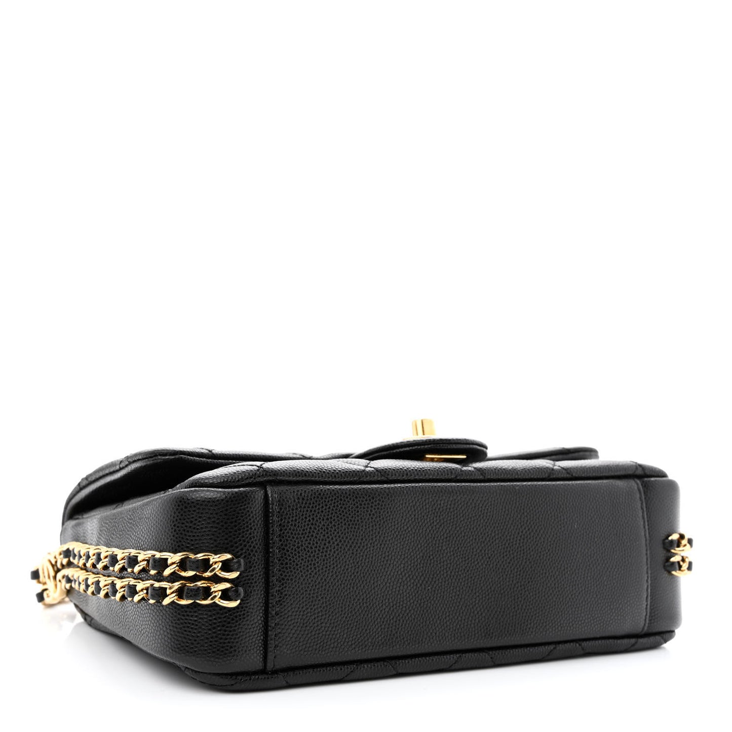 Caviar Quilted Mini CC You Flap Black