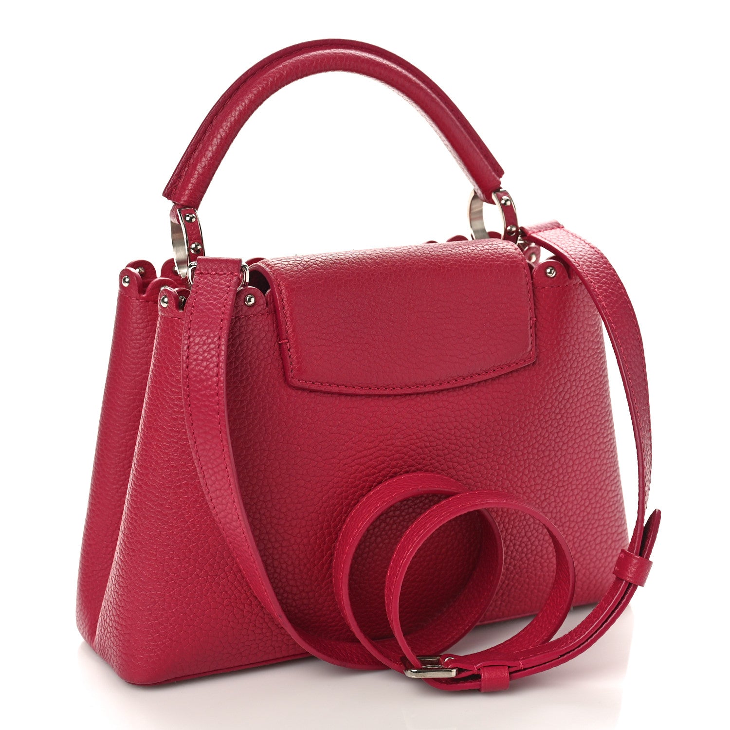 Louis Vuitton Taurillon Lace Croquets Capucines BB Groseille 3 of 10