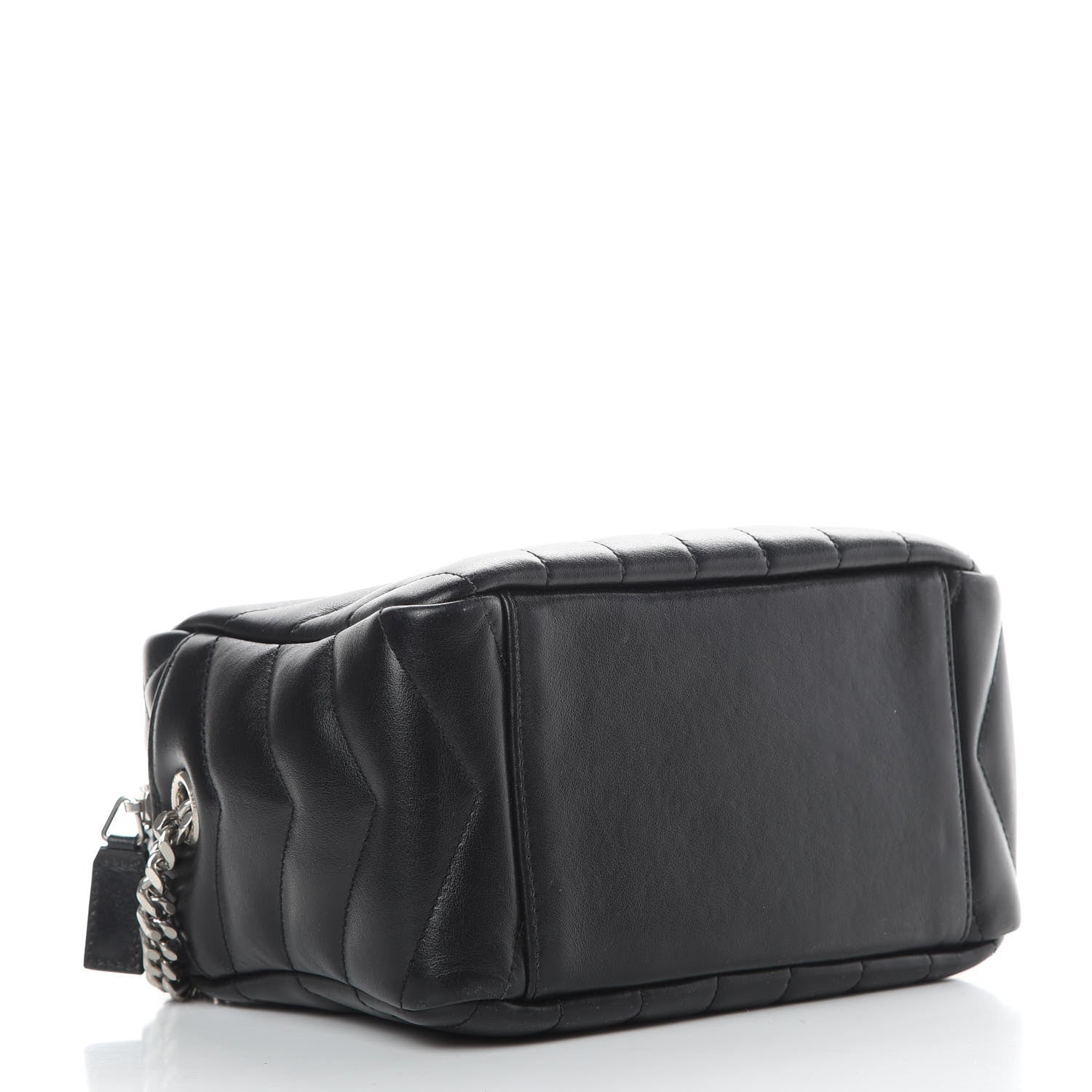 Saint Laurent Calfskin Y Quilted Monogram Small Loulou Bowling Bag Black 4 of 12