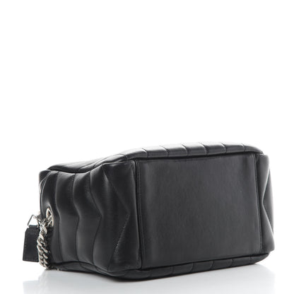 Saint Laurent Calfskin Y Quilted Monogram Small Loulou Bowling Bag Black 4 of 12