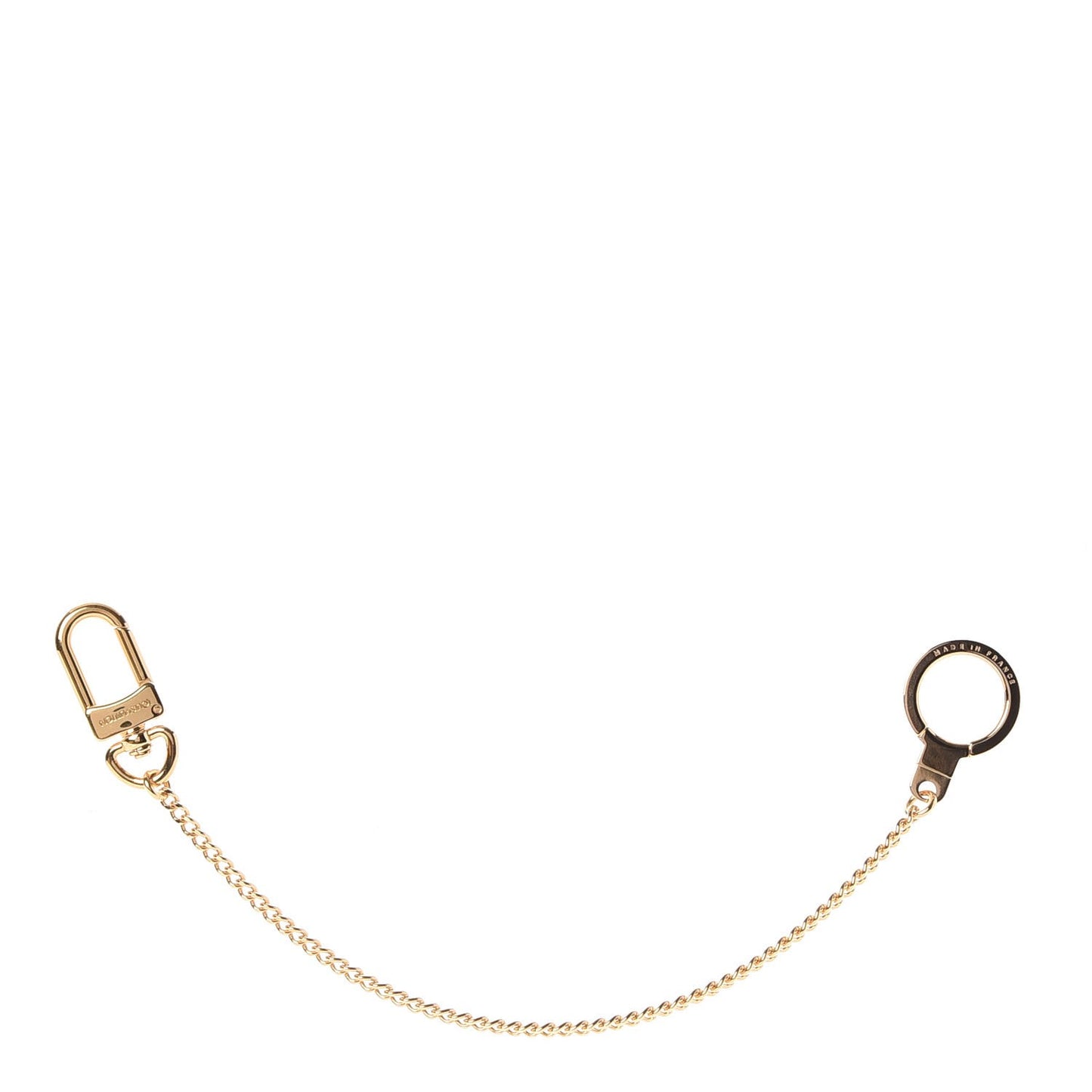 Metal Pochette Extender Key Ring Chain Gold