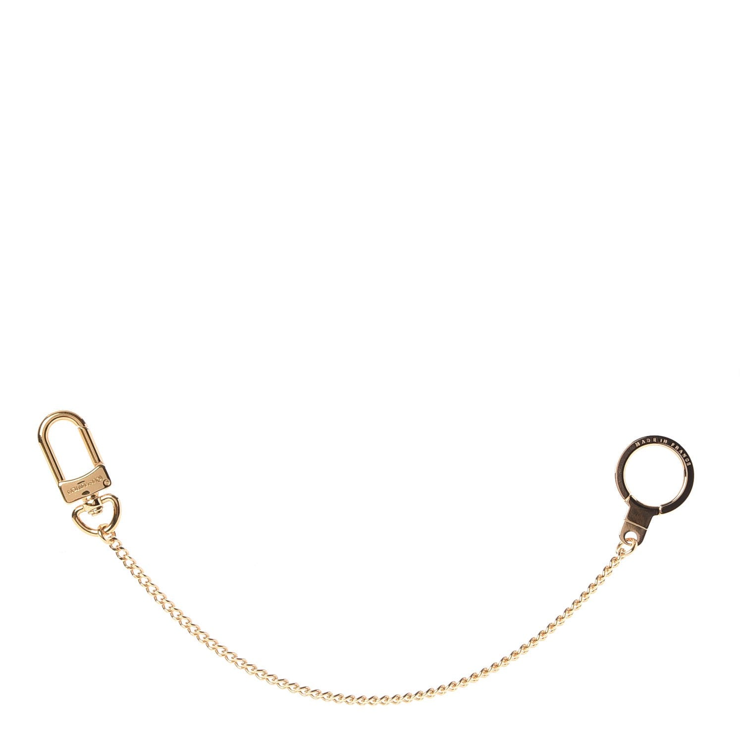 Louis Vuitton Metal Pochette Extender Key Ring Chain Gold 1 of 5