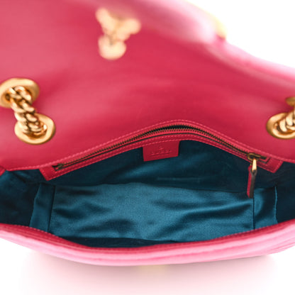 Gucci Velvet Matelasse Small GG Marmont Shoulder Bag Light Raspberry Rose 5 of 11