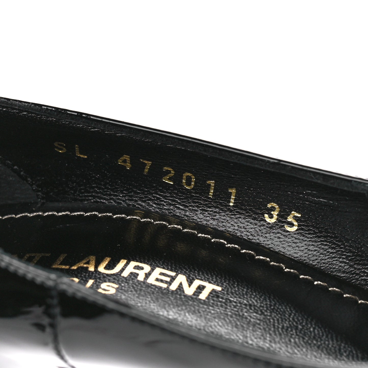 Patent Calfskin Opyum 110 Pumps 35 Black