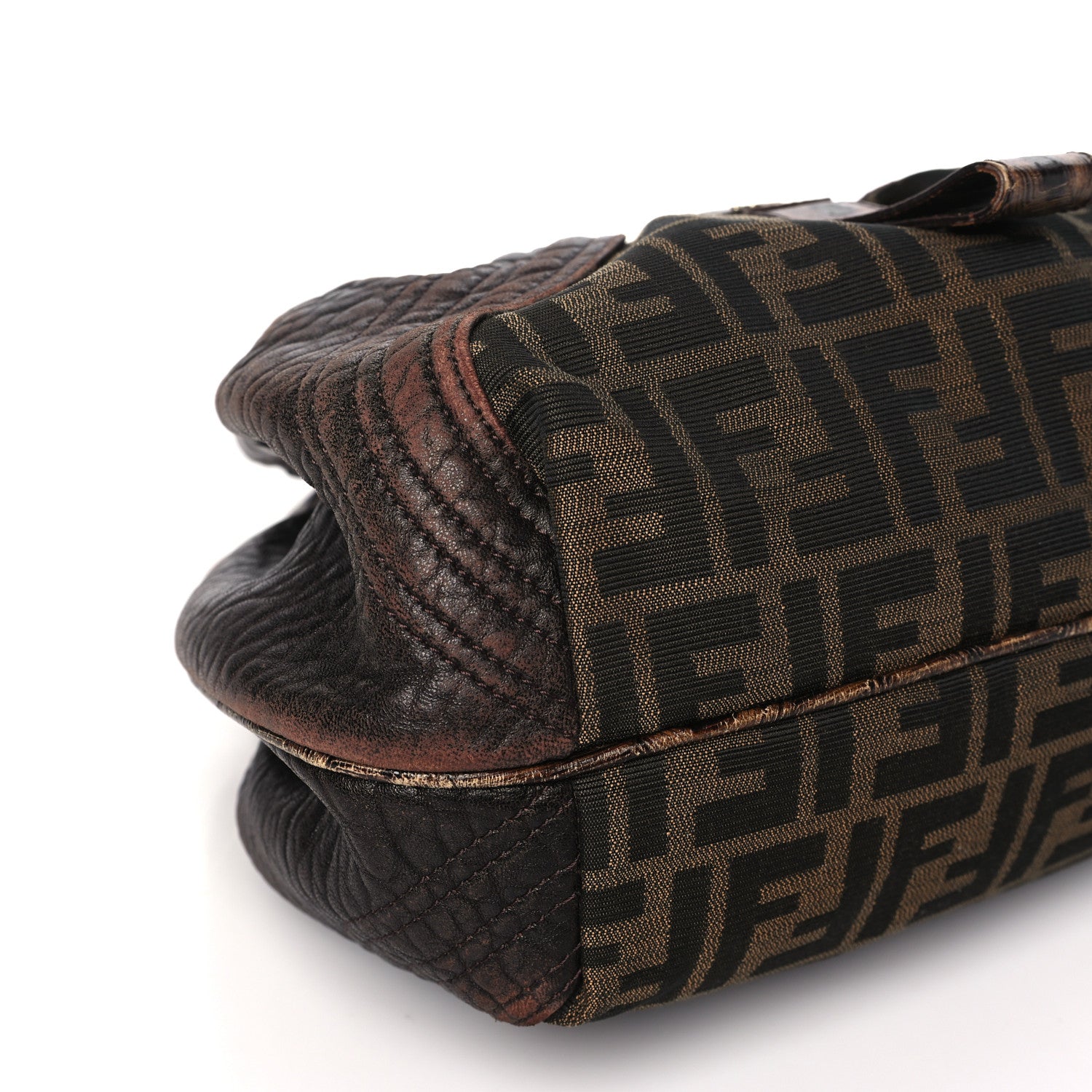 Fendi Zucca Nappa Nuvolata Vitello Tortuga Small Spy Tobacco Moro 8 of 11