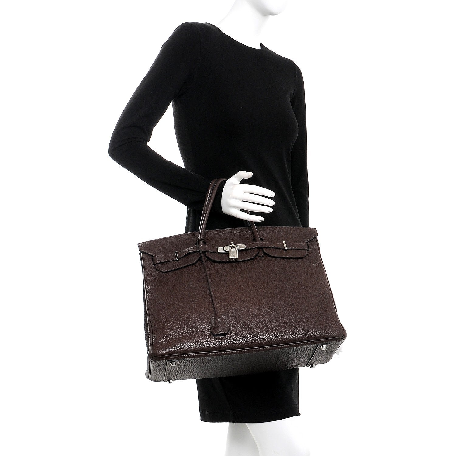 Hermes Fjord Birkin 40 Chocolate 2 of 34