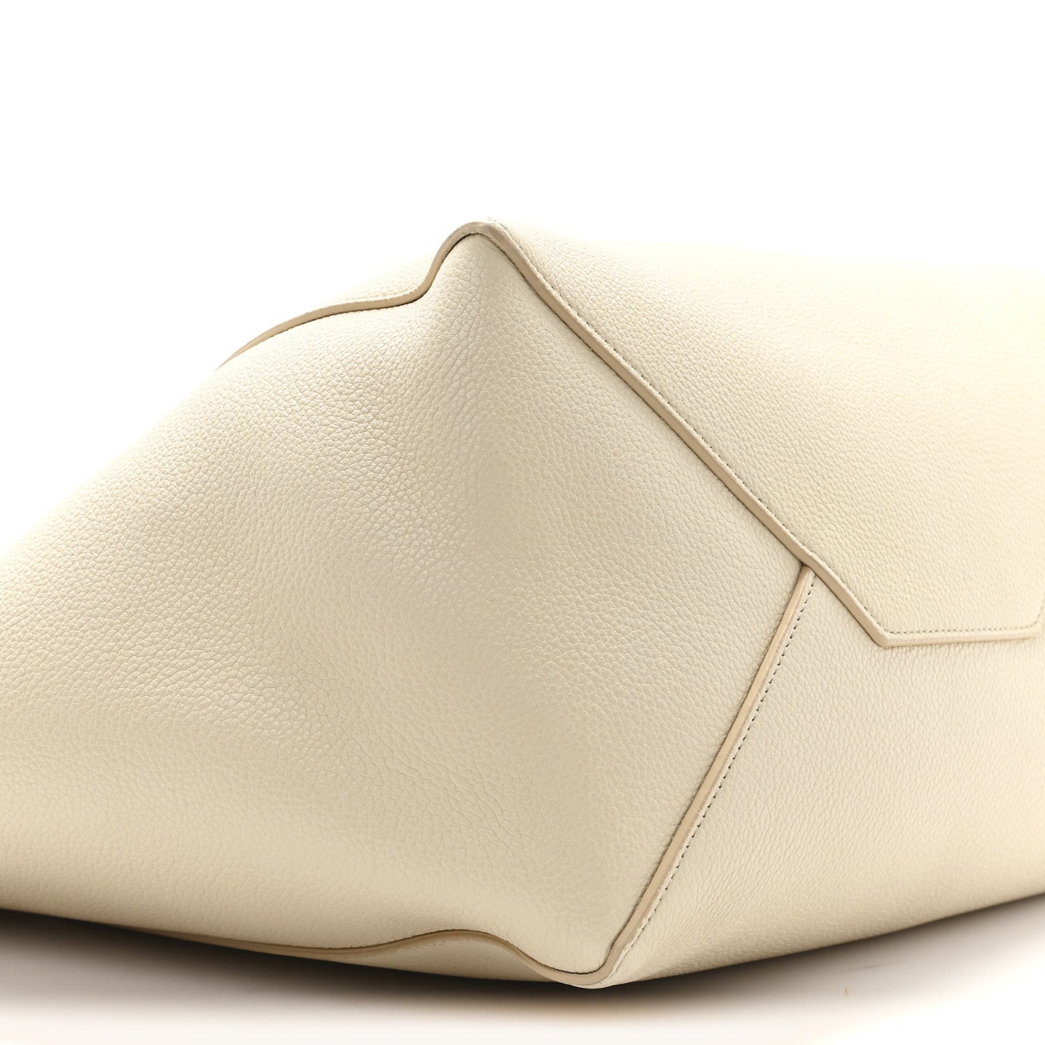 Celine Soft Grained Calfskin Small Belt Cabas Phantom Vanilla 8 of 10