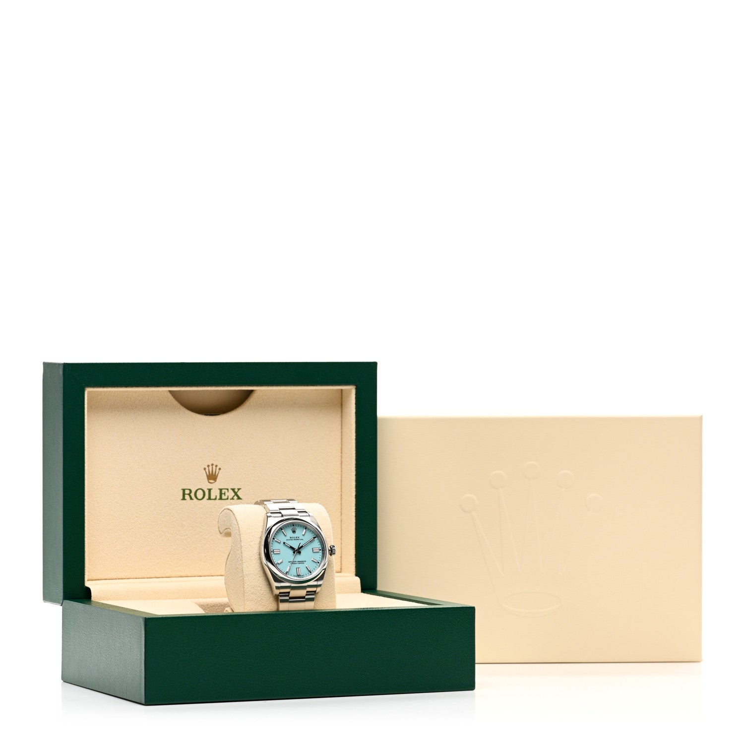 Rolex Stainless Steel 36mm Oyster Perpetual Watch Turquoise 126000 5 of 5