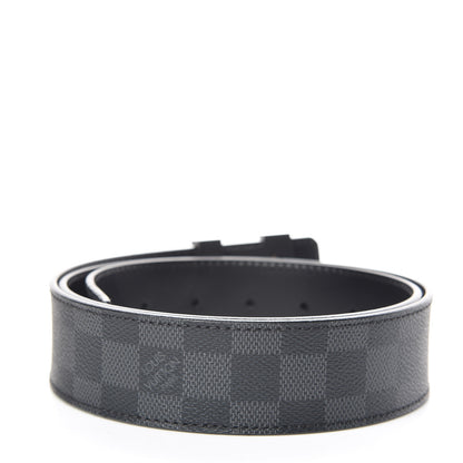 Louis Vuitton Damier Graphite LV Initiales Belt 90 36 3 of 9