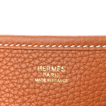 Hermes Taurillon Clemence Evelyne III PM Gold 6 of 8