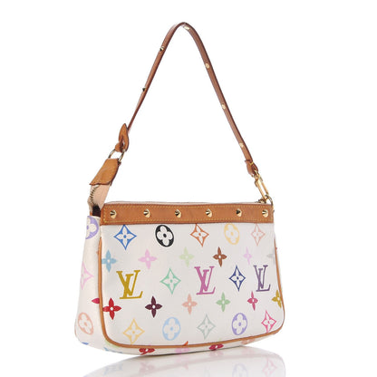 Louis Vuitton Monogram Multicolor Pochette Accessories White 3 of 8