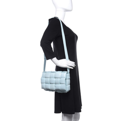 Bottega Veneta Paper Calfskin Maxi Intreccio Padded Cassette Crossbody Bag Ice 2 of 10