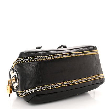Prada Glace Calfskin Zippers Plaque Boston Black 4 of 10