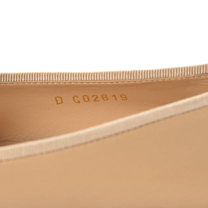 Chanel Lambskin CC Cap Toe Ballerina Flats 37.5 Beige Black 8 of 11