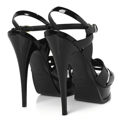 Saint Laurent Patent Tribute 105 Platform Sandals 39 Black 5 of 10