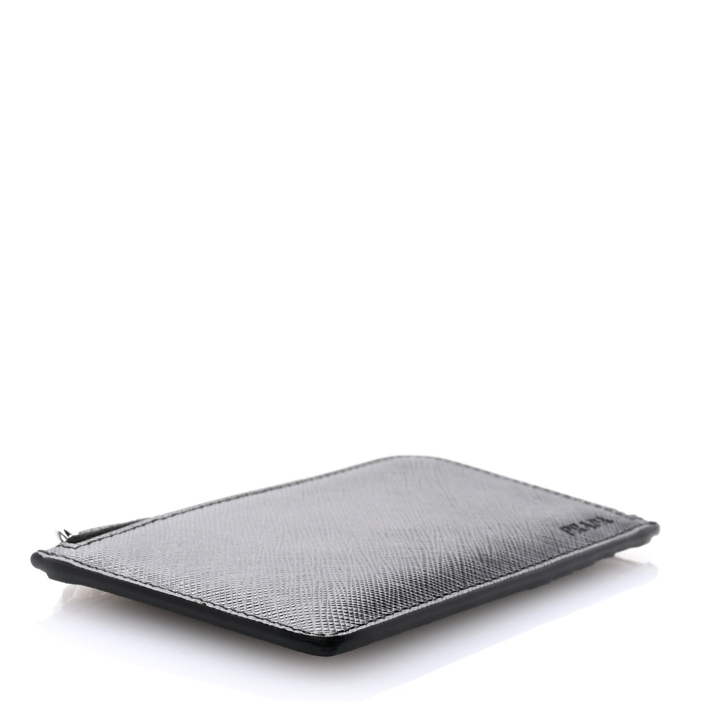 Saffiano Zip Card Holder Black