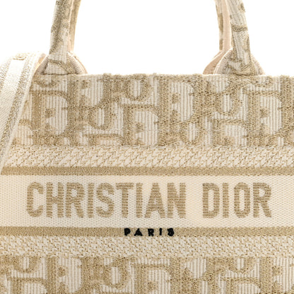 Christian Dior Oblique Mini Book Tote With Strap Gold Multicolor 8 of 12