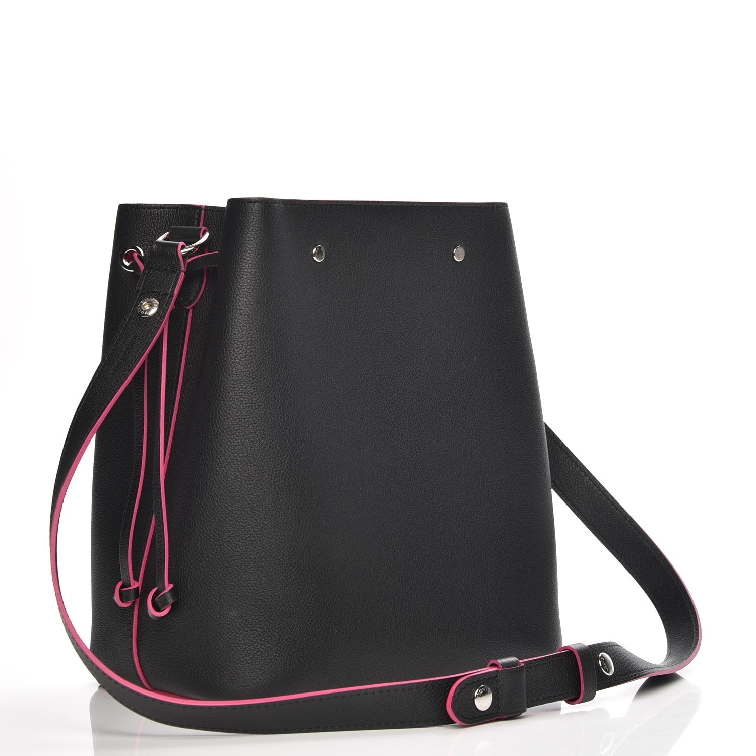 Louis Vuitton Calfskin Lockme Bucket Black 4 of 11