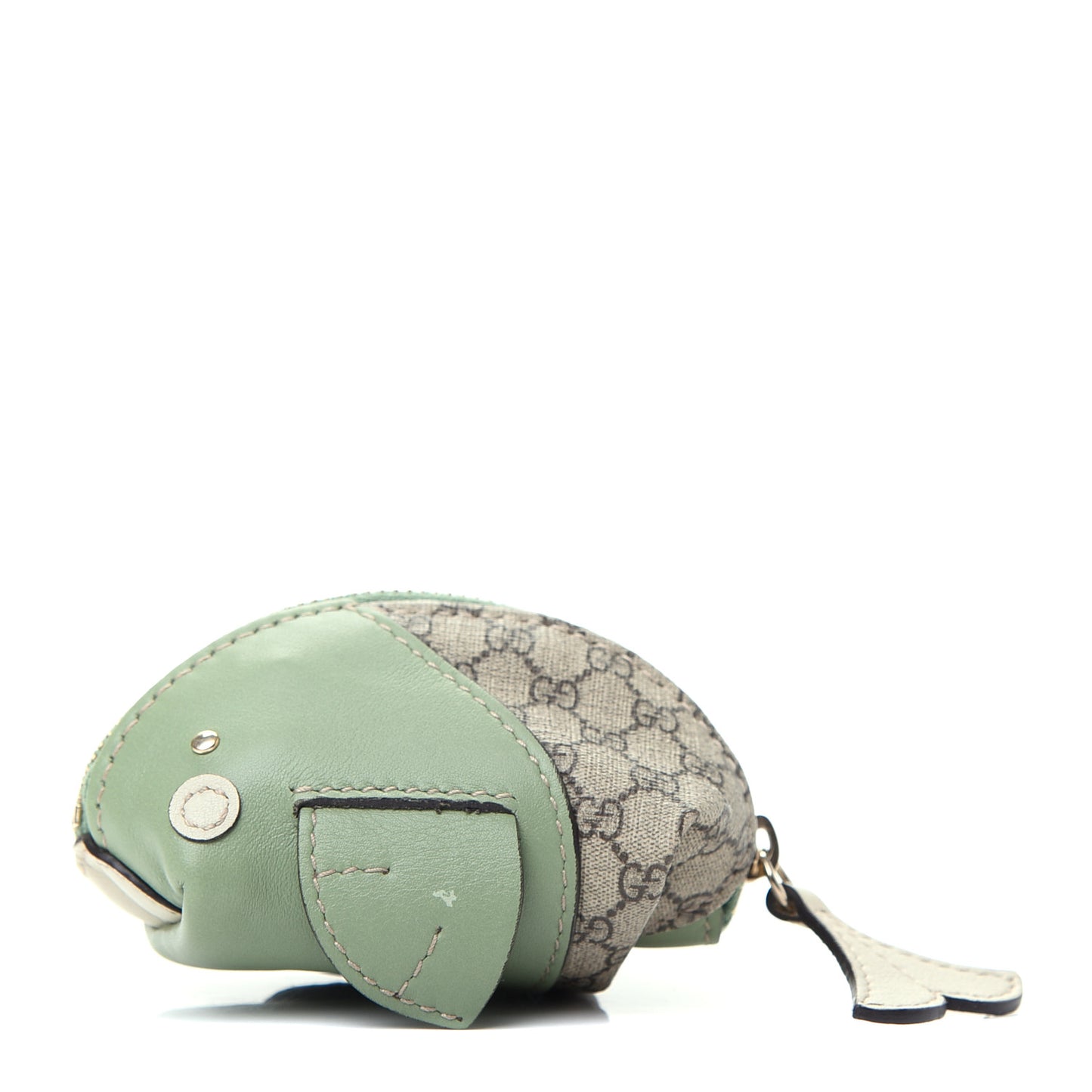 GG Supreme Monogram Children's Zoo Mini Coin Purse Whale Green