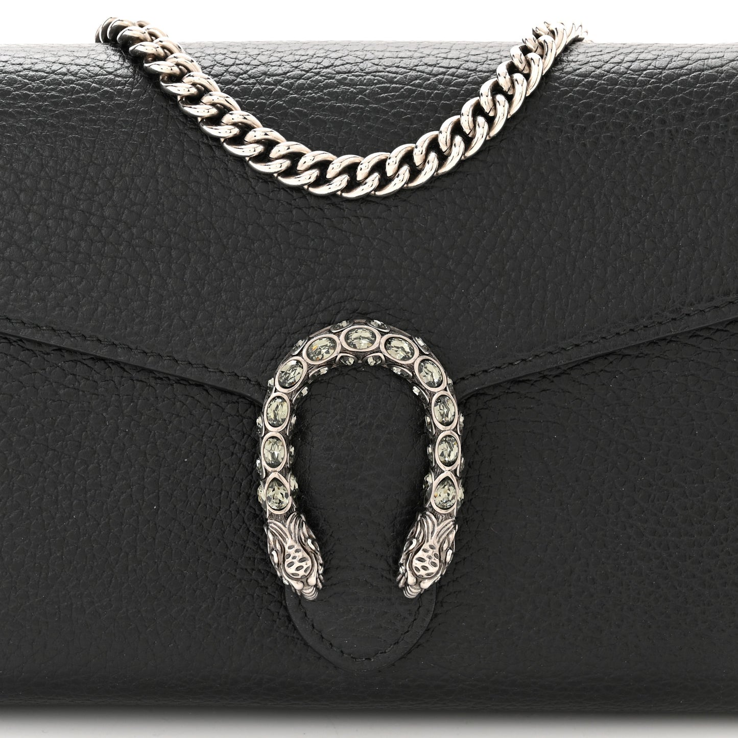 Calfskin Mini Dionysus Chain Wallet Black