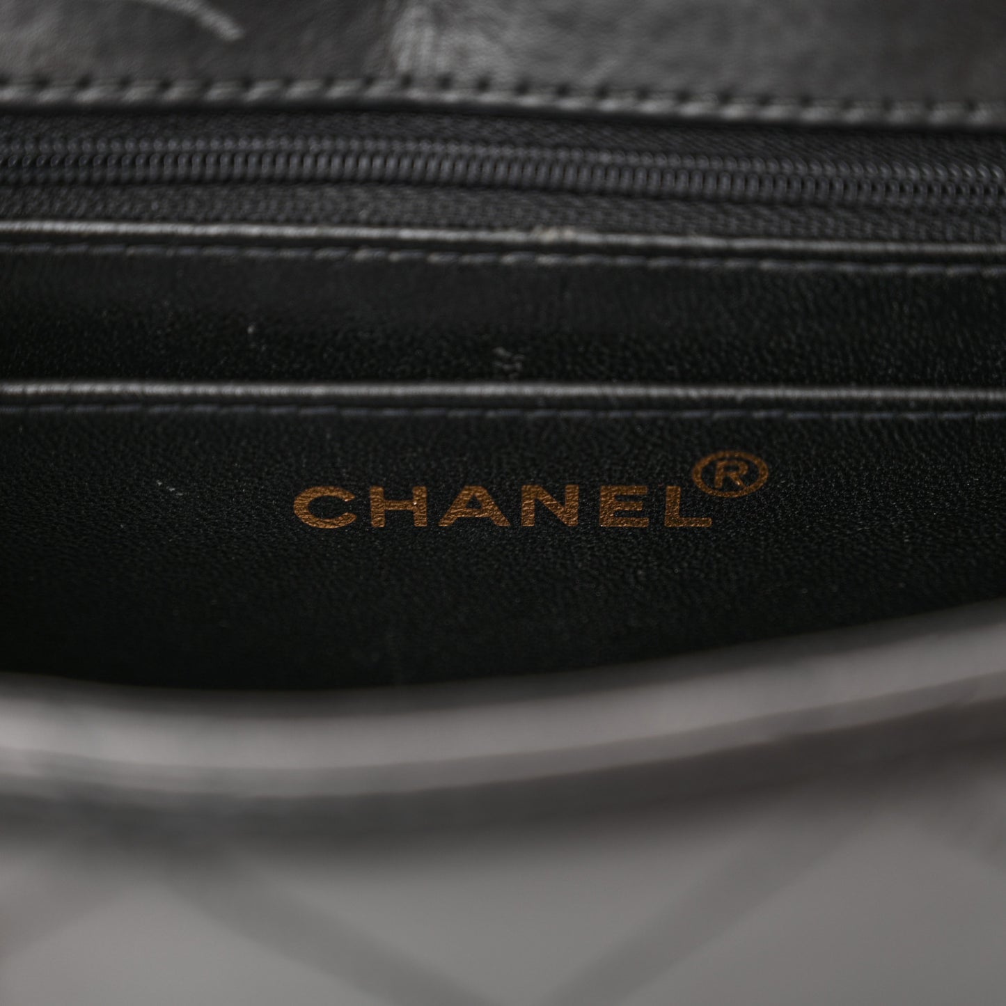 Lambskin Stitched Shoulder Flap Bag Black