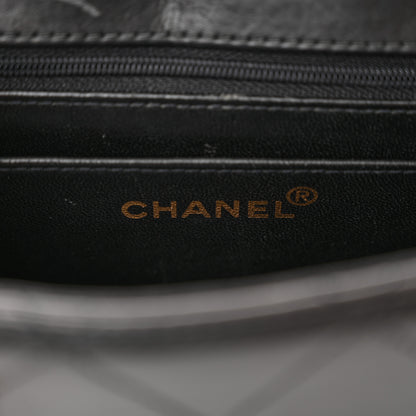 Chanel Lambskin Stitched Shoulder Flap Bag Black 9 of 18