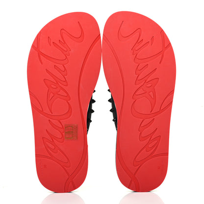 Christian Louboutin Rubber Spike Loubi Donna Flip Flop 39 Black 9 of 14