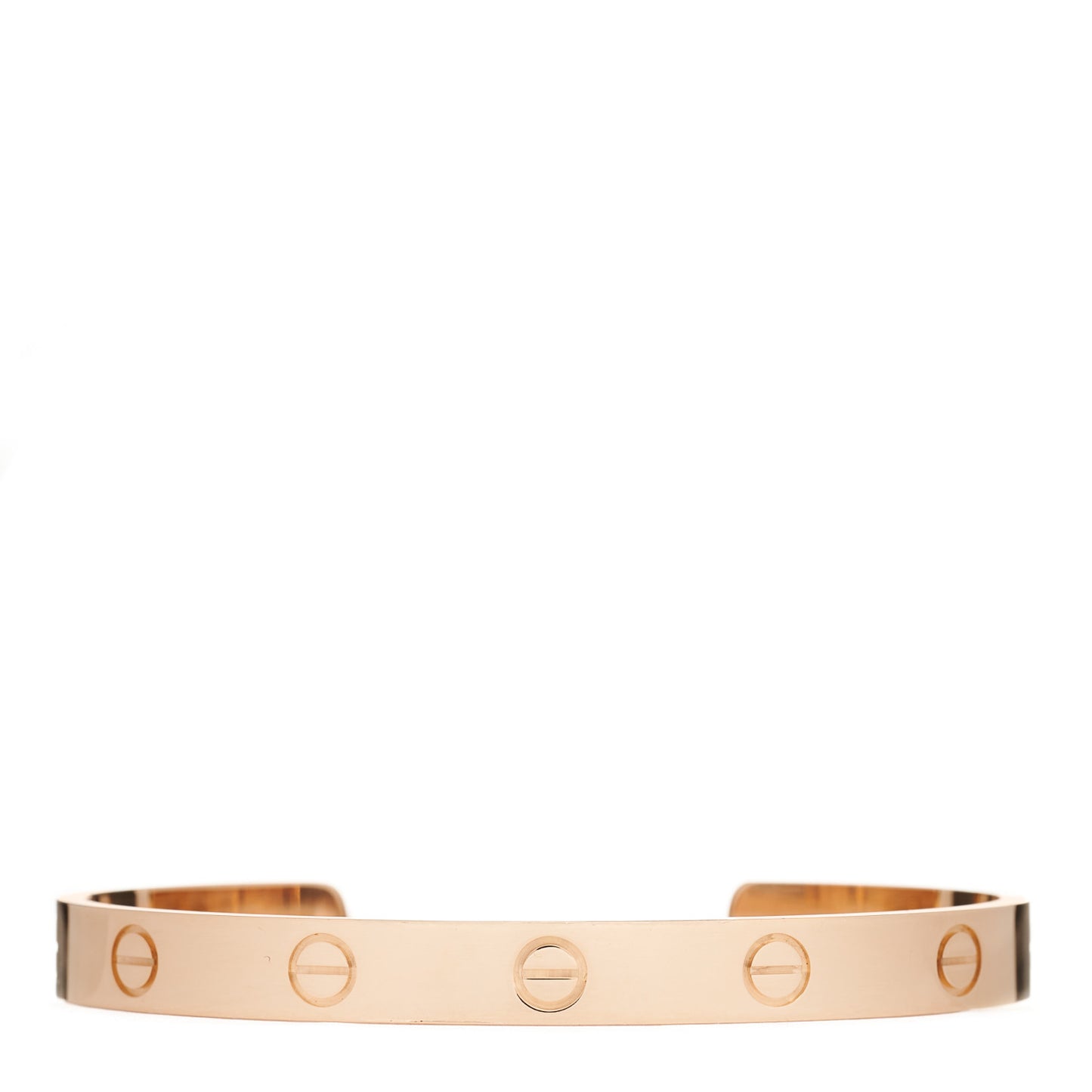 18K Pink Gold LOVE Cuff Bracelet 17
