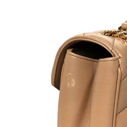 Saint Laurent Lambskin Chevron Quilted Medium LouLou Natural Tan 15 of 15